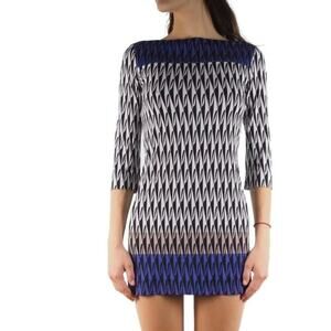 Diane Von Furstenberg / Geometric Print Dress / Luxury Midi Dress